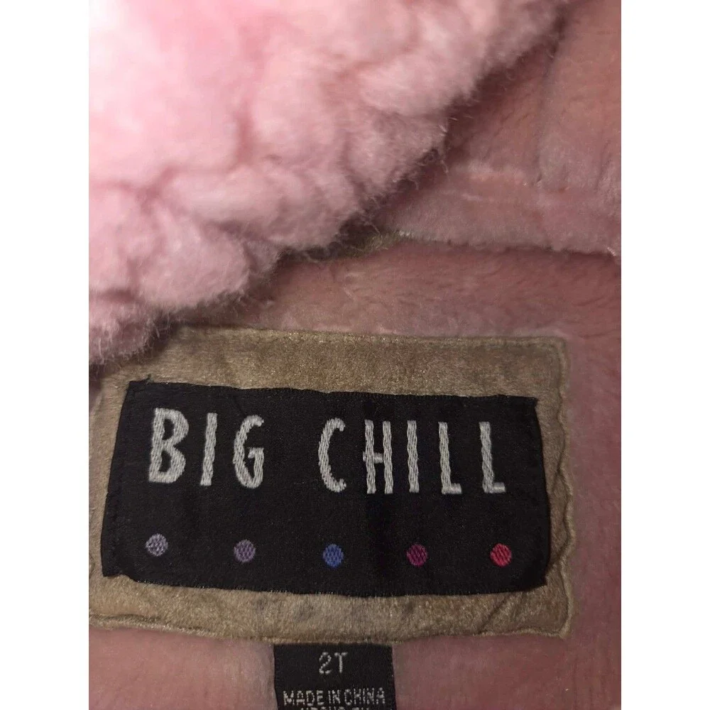 Big Chill Coat Girls 2T Faux Suede Sherpa Faux Fur Lined Hippie Penny Lane